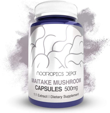 Nootropics Depot Maitake Mushroom Capsules | 500mg | 60 Count | Grifol