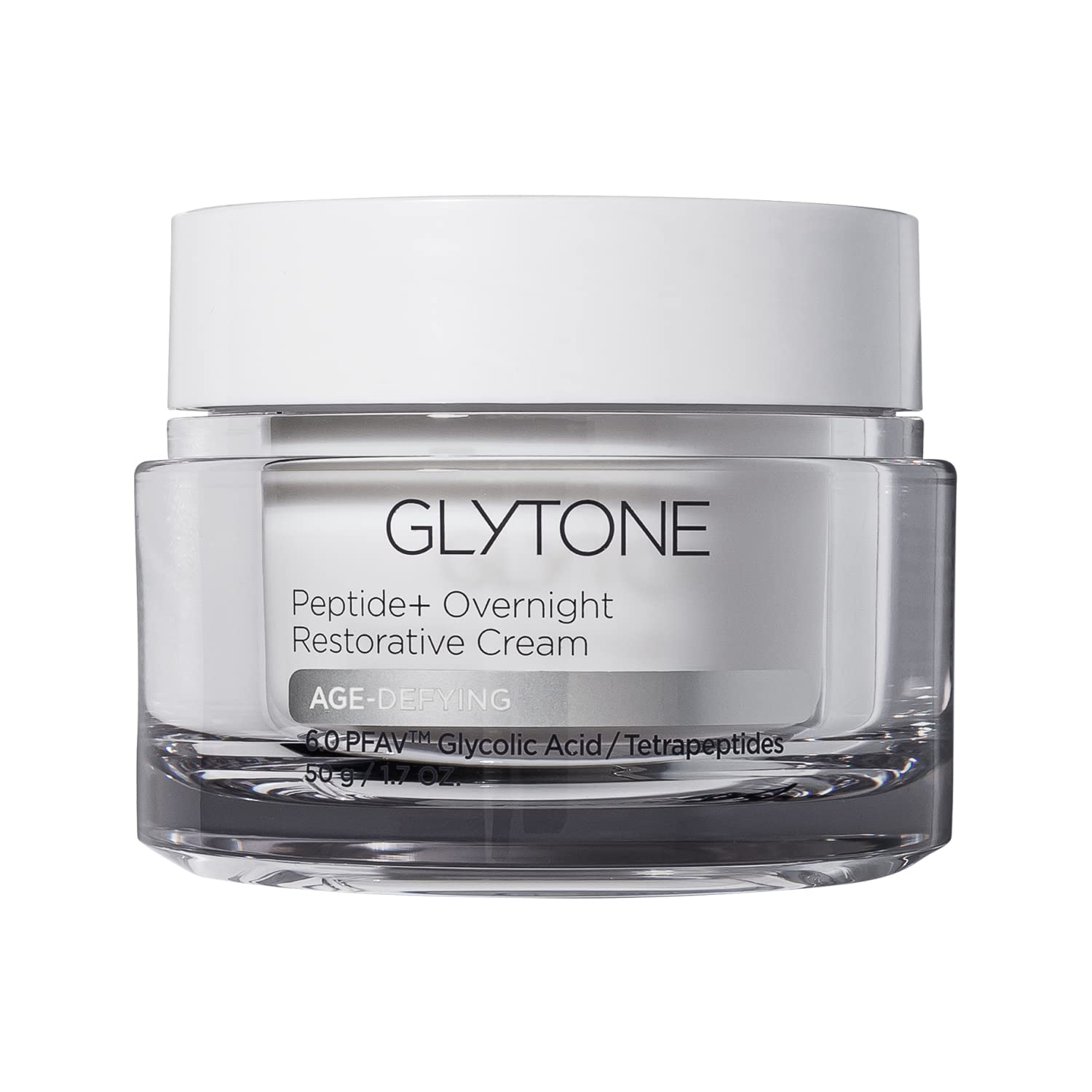 Glytone Age-Defying Peptide+ Overnight Restorative Cream - Dermatologist-Tested, Paraben-Free & Fragrance-Free - 1.7 .