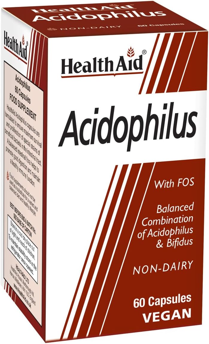 HealthAid Acidophilus, 60 Vegicaps

120 Grams