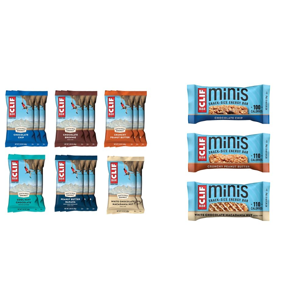 Clif Bars - Best Sellers Variety Pack - 16 Count + Clif Bars - Mini En 2.4 Ounces