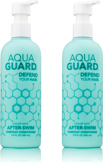 AquaGuard Everyday Conditioner for Pool Moms and Swimmers - Use Everyday and Keep The Chlorine Away - Paraben and Gluten Free, Vegan, Color Safe, Leaping Bunny Certified (2 Bottles)