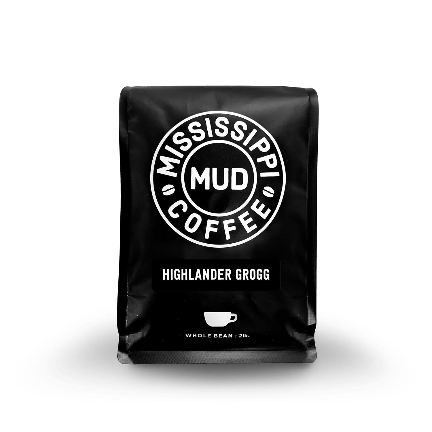 Mississippi Mud Highlander Grogg, Bag, Whole Bean Coffee Medium Roast, 100% Arabica