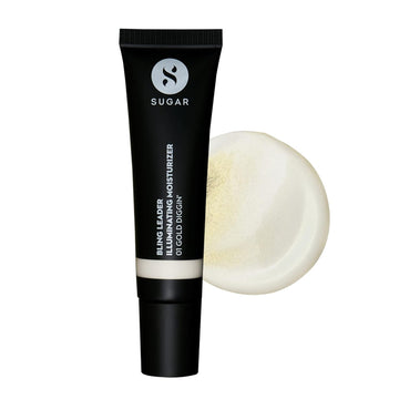 SUGAR Cosmetics Bling Leader Illuminating Moisturizer - 01 Gold Diggin' - Warm gold with a pearl finish Highlighter, Protection Against Pollution