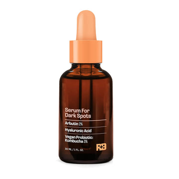 Real Basic Skin Serum for Dark Spots with Arbutin, Hyaluronic Acid & Vegan Probiotic Kombucha 1 . - Arbutin Serum and Hyaluronic Acid Serum for Face