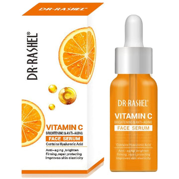 DR RASHEL Vitamin C Face Serum, Vitamin C Serum for Face with Hyaluronic Acid, Brightening & Anti-aging Facial Serum, Organic Vitamin C Serum for Face Dark Spots, Even Skin Tone, Lines & Wrinkles (1)