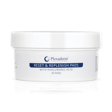 Plexaderm Reset and Replenish Pads with Hyaluronic Acid - remove Dirt, Oil & Makeup and Hydrate Skin