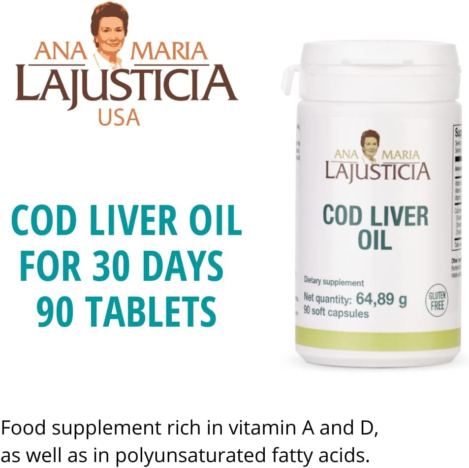 ANA MARIA LAJUSTICIA- COD Liver Oil - Rich in Omega-3 + Vitamins A, D 