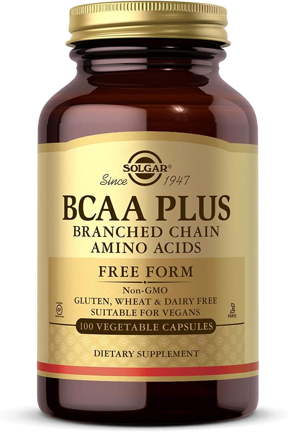 Solgar BCAA Plus, 100 Vegetable Capsules - Muscle & Exercise Support -