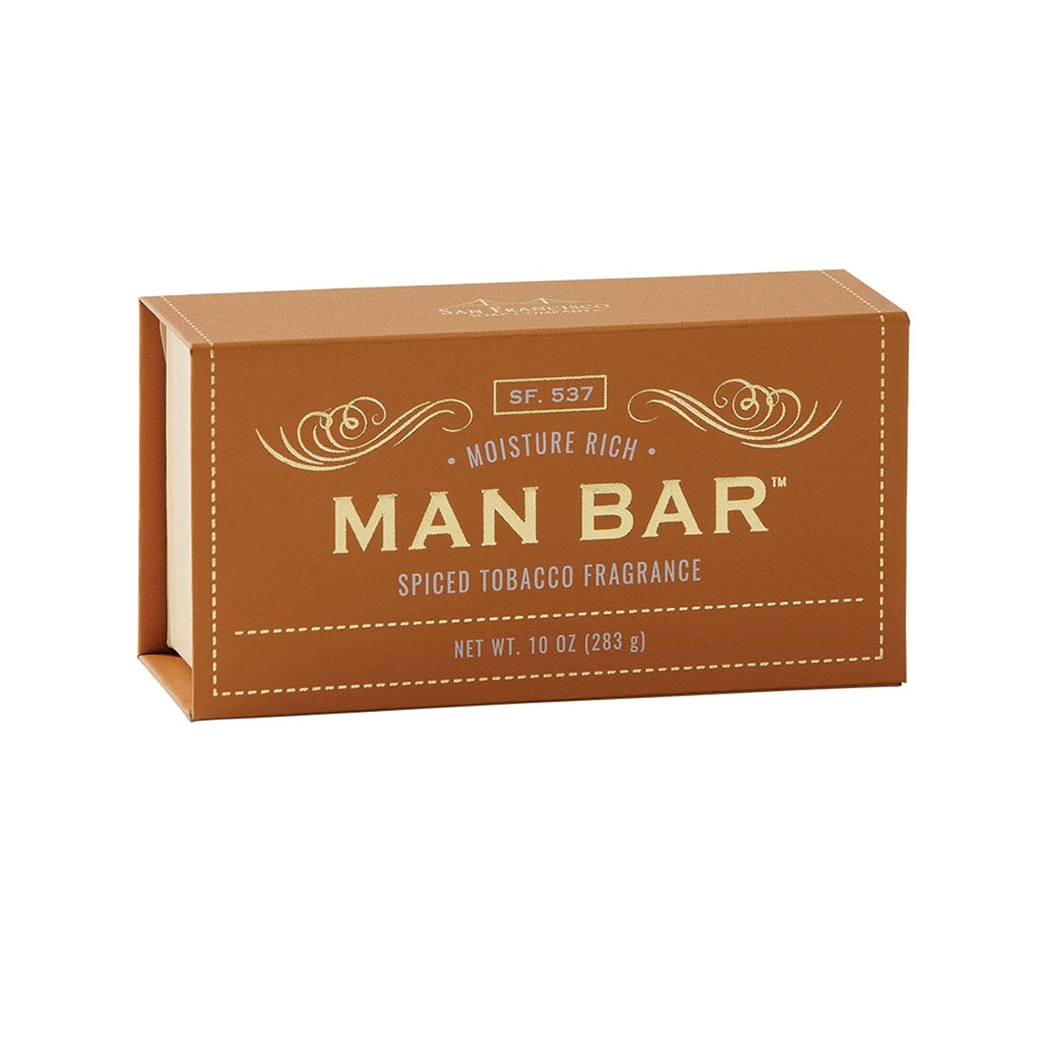 San Francisco Soap Company Spiced Tobacco Fragrance Man Bar - MOISTURE RICH - No Harmful Chemicals - Good for All Skin Types - Made in the USA