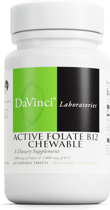 Davinci Labs Active Folate B12 Chewable - Dietary Supplement To Suppor