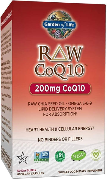 Garden of Life Vegetarian Omega 3 6 9 Supplement - Raw CoQ10 Chia Seed