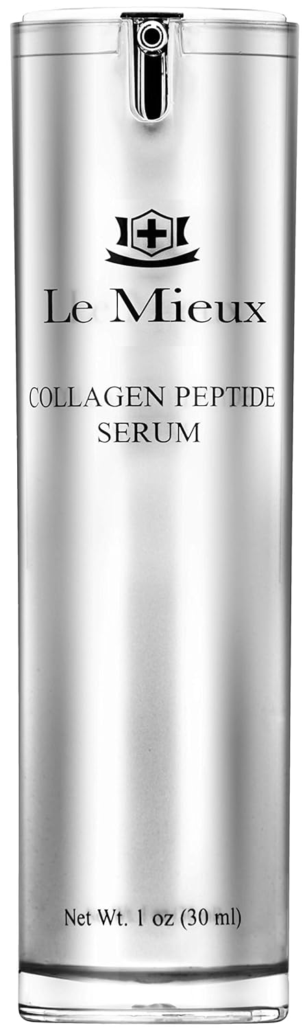 Le Mieux Collagen Peptide Serum - Concentrated, Creamy Anti Aging Face Serum with Skin Contouring Peptides & Moisturizing Hyaluronic Acid, No Parabens or Sulfates (1  / 30 )