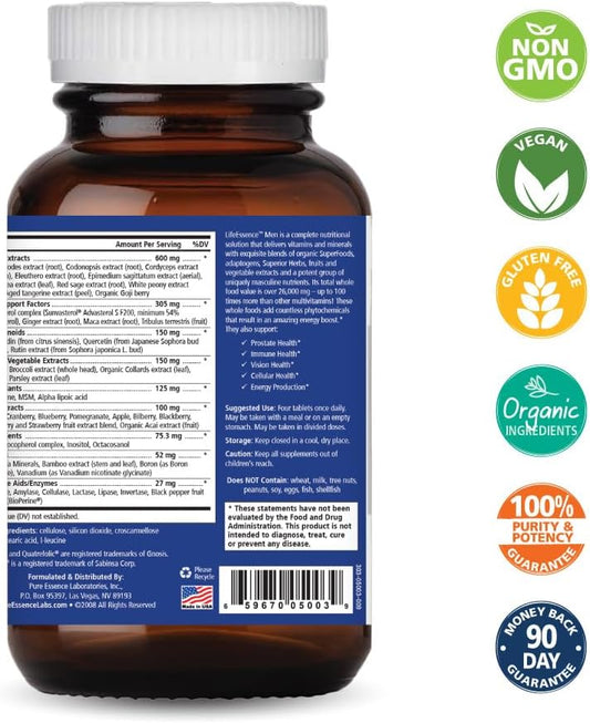 Pure Essence Labs Lifeessence Mens Formula - World'S Most Energetic Mu