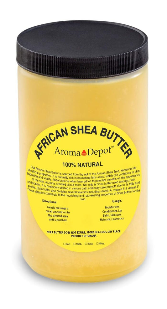 Raw African Black Soap & Shea Butter Yellow / Gold 2 lbs / 32  COMBO PACK Cleanser and Moisturizer Set 100% Raw-Pure Unrefined I For all skin types I Can be used for Hair, Body and Face I Imported from Ghana I