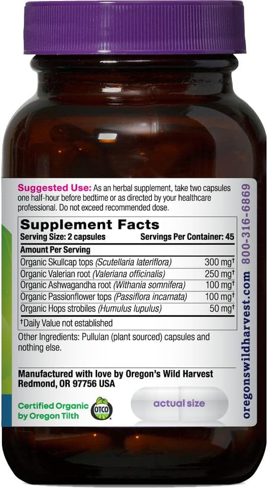 Oregon'S Wild Harvest Sleep Better With Certified Organic Valerian And