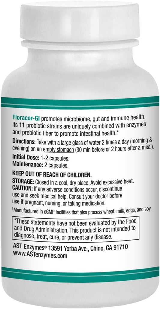 Floracor - Supports Gut & Intestinal Health - Premium Probiotic, Prebi1.76 Ounces