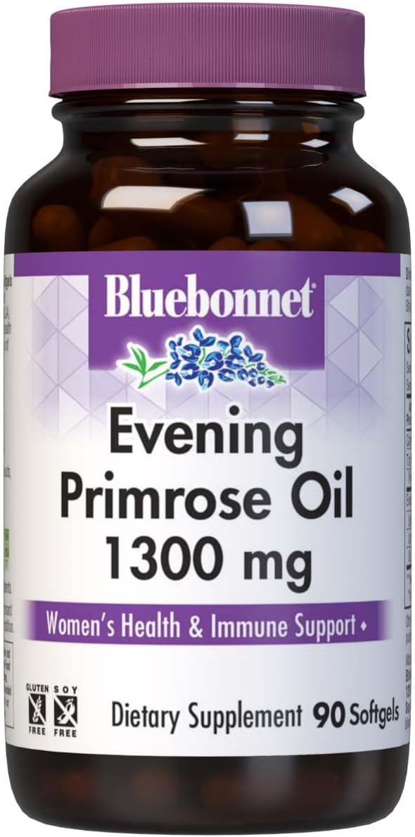 BlueBonnet Evening Primrose Oil Softgels, 1300 mg, 90 Count