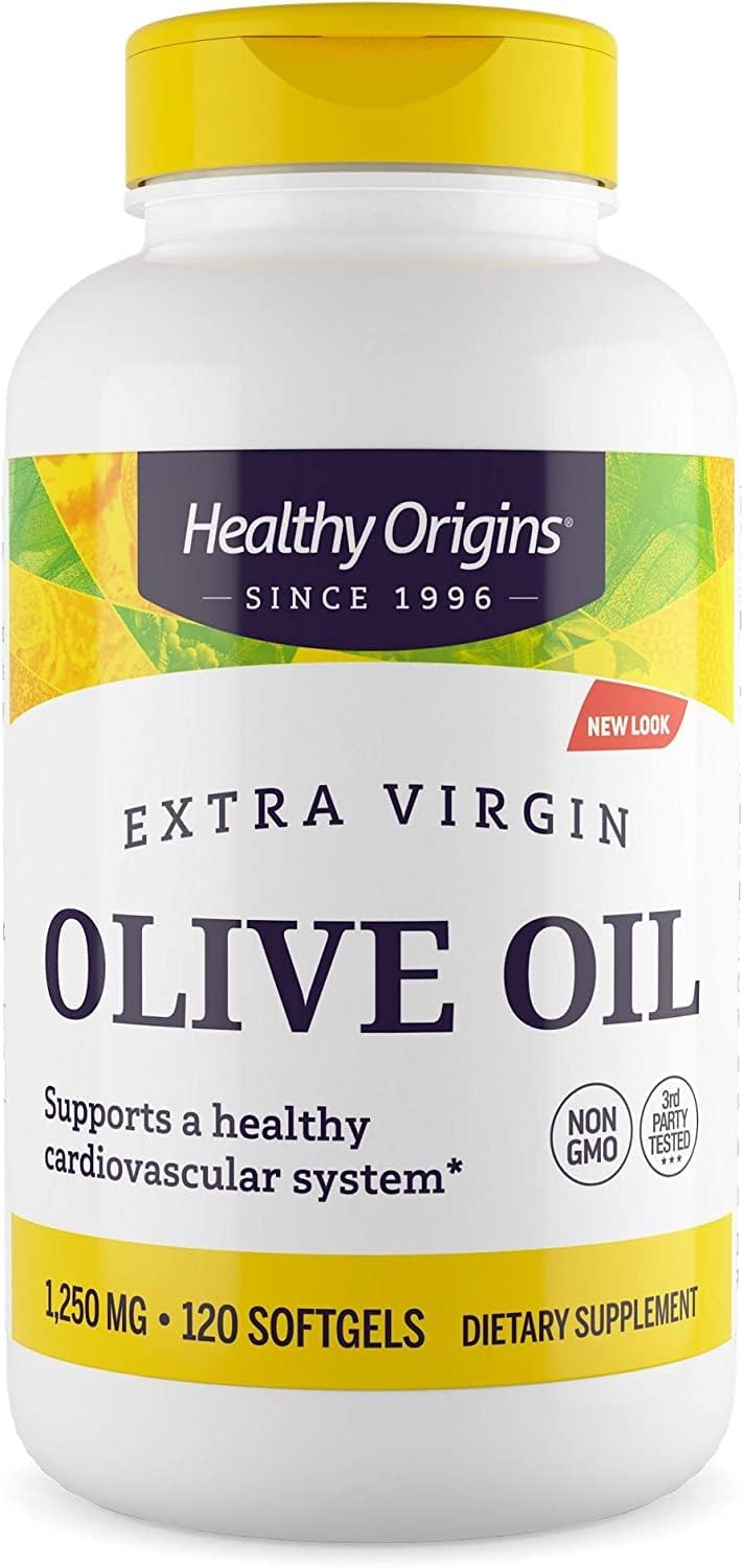 Healthy Origins Olive Oil, 1250 mg - Heart Health Supplement with Orga