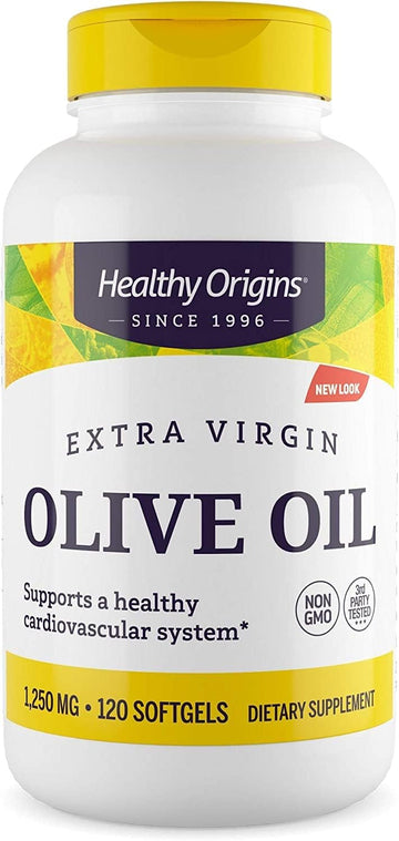 Healthy Origins Olive Oil, 1250 mg - Heart Health Supplement with Orga