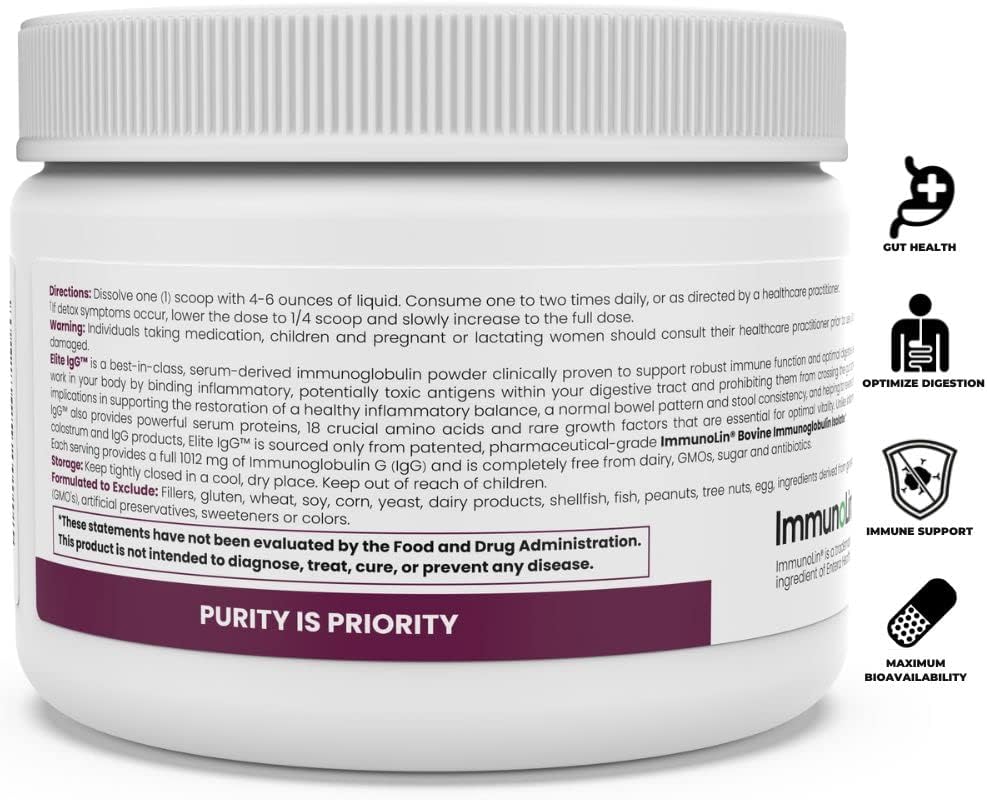 Pure Therapro Rx Elite IgG Immunoglobulin Supplement Powder, 60 Servin
