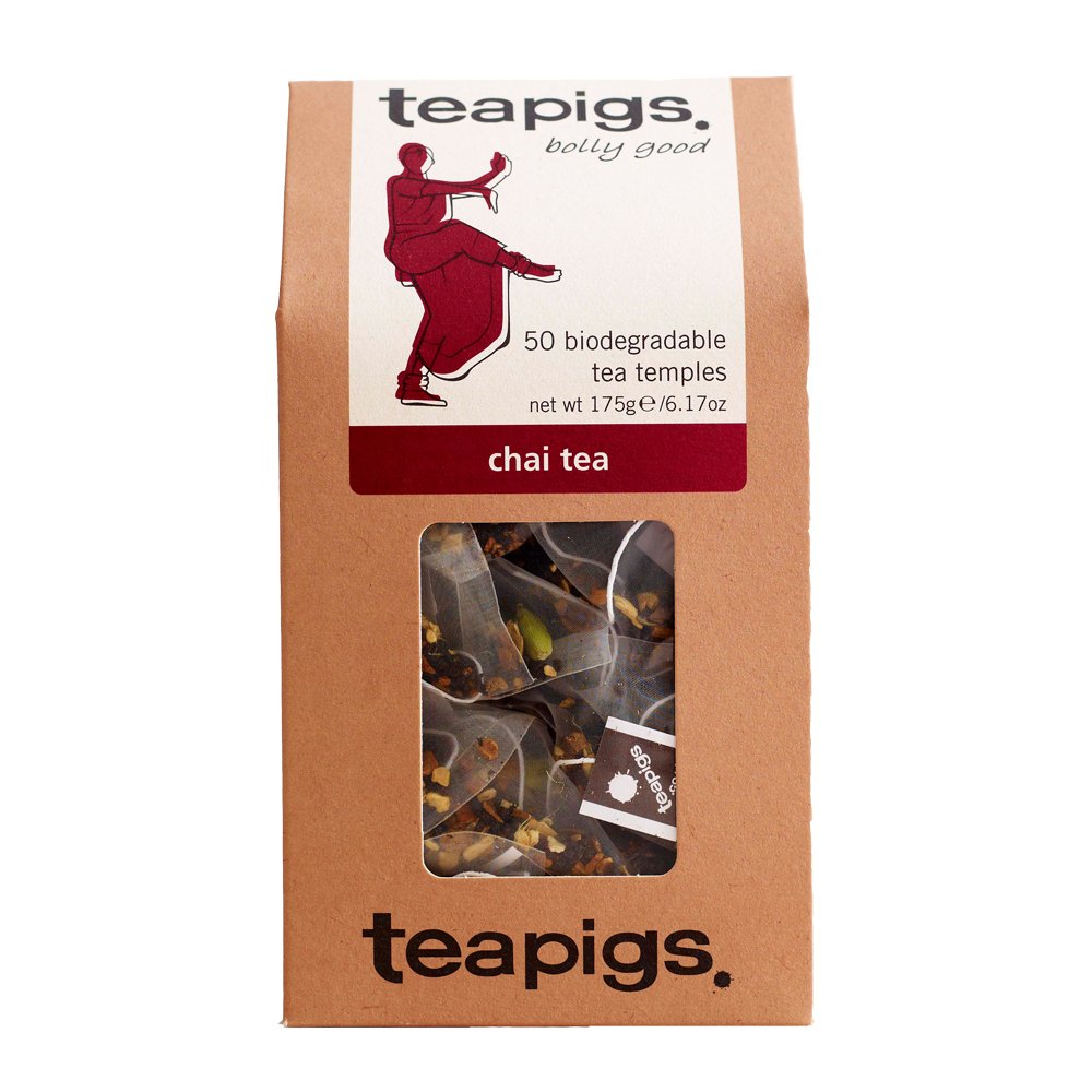 Teapigs Chai Tea Bags Made With Whole Leaves 50 Count (Pack of 1)