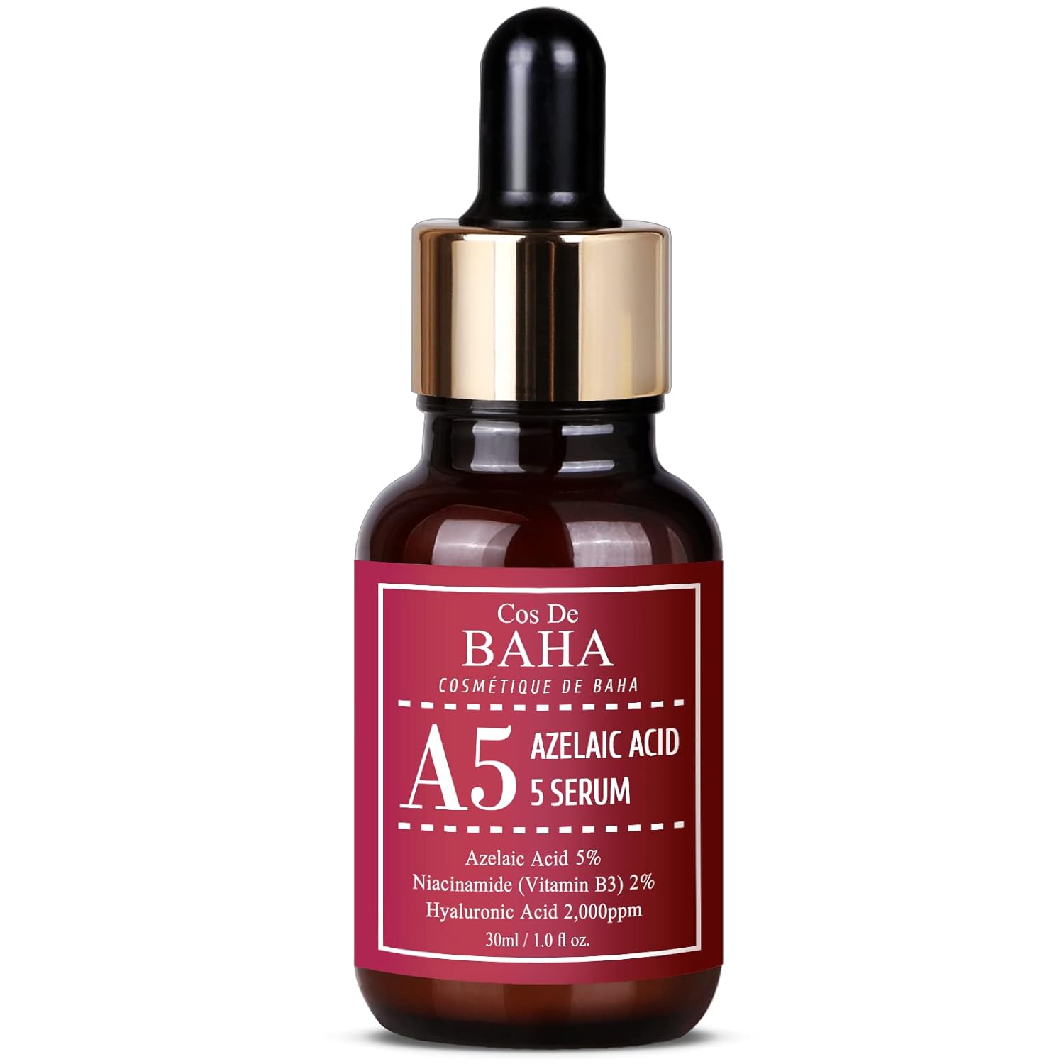Azelaic Acid 5% Facial Serum With Niacinamide - Fast Rosacea Skin Care Product + Reduce Cystic Acne Scar + Redness Relief Face + Pimple Pigmentation Blackhead, 1   (30) (5% Azelaic Acid)