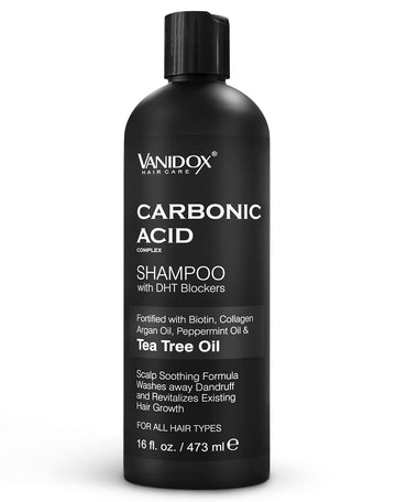 VANIDOX Carbonic Acid Shampoo for Men and Women - Made in USA - Stimulates Hair Growth, Scalp Exfoliator with DHT Blockers, Biotin and Tea Tree Oil (16  )