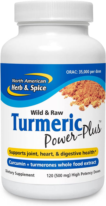 NORTH AMERICAN HERB & SPICE Turmeric Power-Plus - 120 Count - Curcumin