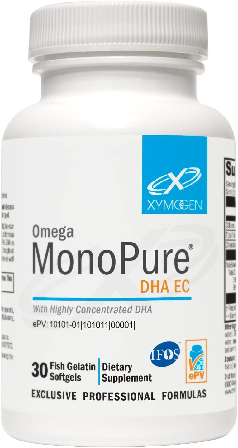 XYMOGEN Omega MonoPure DHA EC - Highly Concentrated DHA Fish Oil - Ome