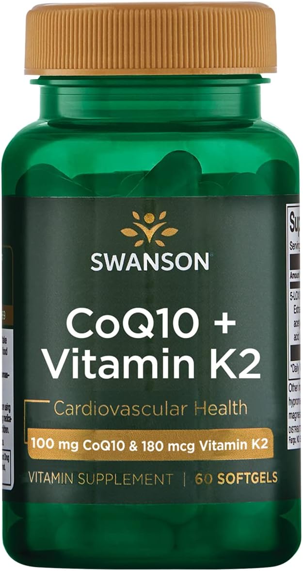 Swanson Coq10 + Vitamin K2 60 Sgels