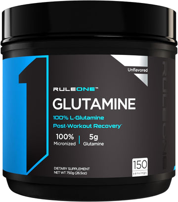 Rule 1 R1 Glutamine, Unflavored - 26.5 oz - Post-Workout Rec