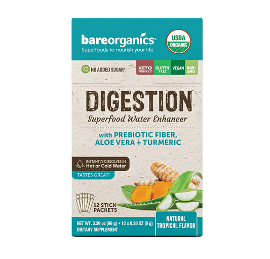 BareOrganics Bareorganics On-The-go Digestion Superfood Water Enhancer