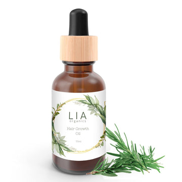 Lia Organics Hair Growth Oil - Organic, Vegan, cruelty free - Rosemary oil, castor oil, pumpkin seed oil, amla oil etc.