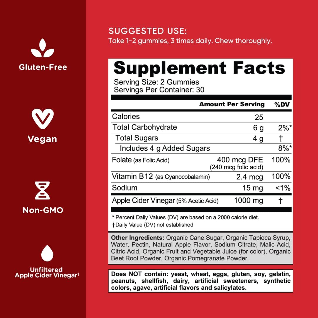 Goli Nutritional Supplement, Apple Cider Vinegar Gummy Vitamins Nutrit