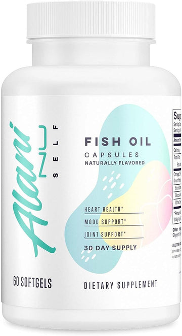 Alani Nu Omega 3 Fish Oil, 1500MG, 800mg EPA, 600mg DHA, Gluten-Free, (60 Softgels) 30 Servings