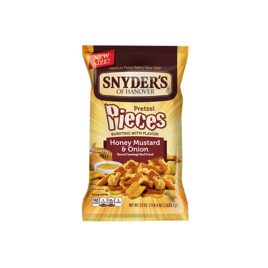 Snyder's of Hanover Quality Pretzel Pieces with Honey Mustard & Onion Flavor, New Size ( Each Pack) (Pack of 2)