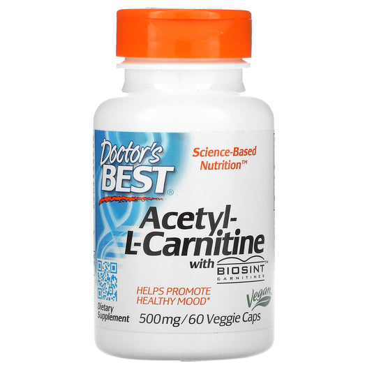 Doctor's Best, Acetyl-L-Carnitine with Biosint Carnitines, 500 mg