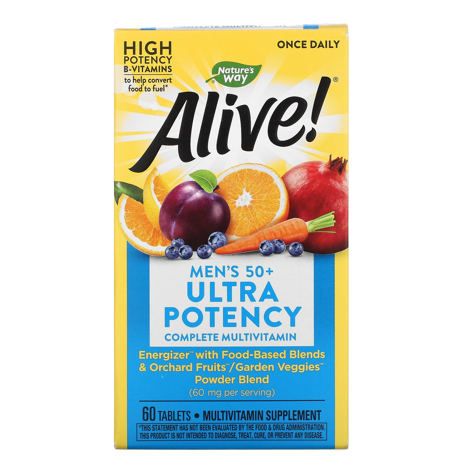 Nature'S Way, Alive! Men'S 50+ Ultra Potency Complete Multivitamin Tablets