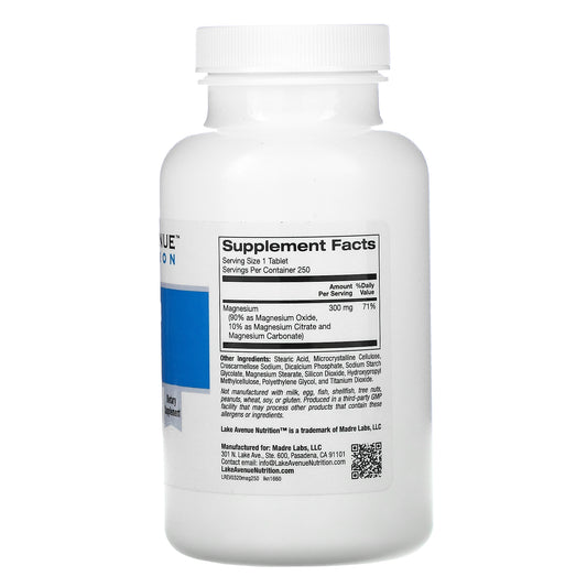 Lake Avenue Nutrition, Magnesium Complex, 300 mg, Tablets