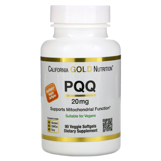 California Gold Nutrition, PQQ, 20 mg Veggie Softgels