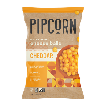 Pipcorn Non-GMO Cheddar Cheese Balls