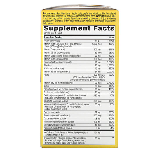 Nature'S Way, Alive! Men'S 50+ Ultra Potency Complete Multivitamin Tablets
