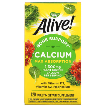 Nature's Way, Alive!, Calcium, Bone Support, 325 mg