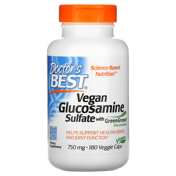 Doctor's Best, Vegan Glucosamine Sulfate with GreenGrown Glucosamine, 750 mg