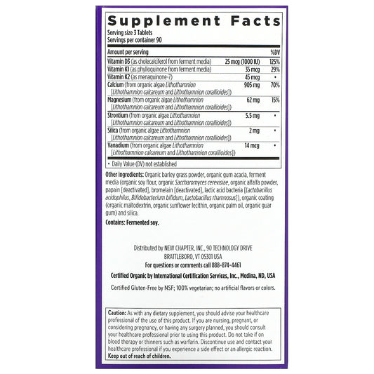 New Chapter, Bone Strength Take Care,Vegetarian Slim Tablets