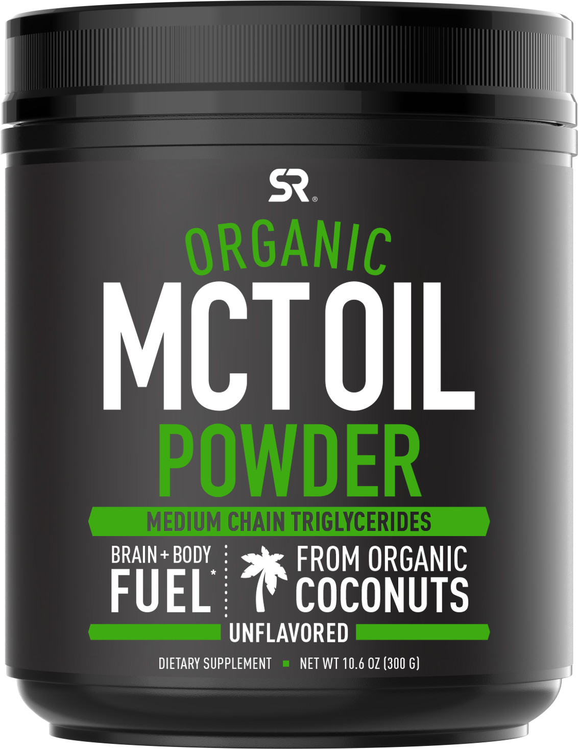 Sports Research Organic MCT Oil Powder Unflavored  (300 g)