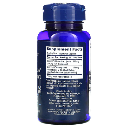 Life Extension, Advanced Olive Leaf Vascular Support , Vegetarian Capsules