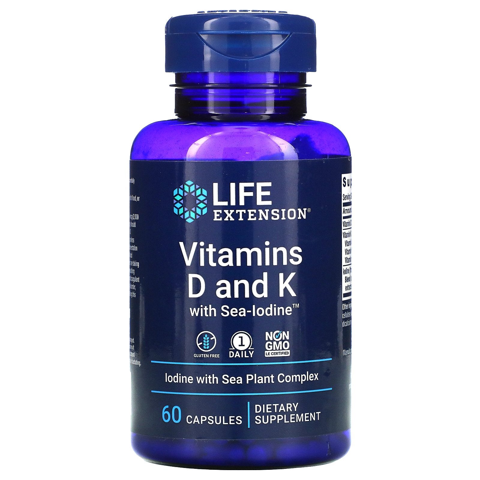 Life Extension, Vitamins D And K With Sea-Iodine Capsules