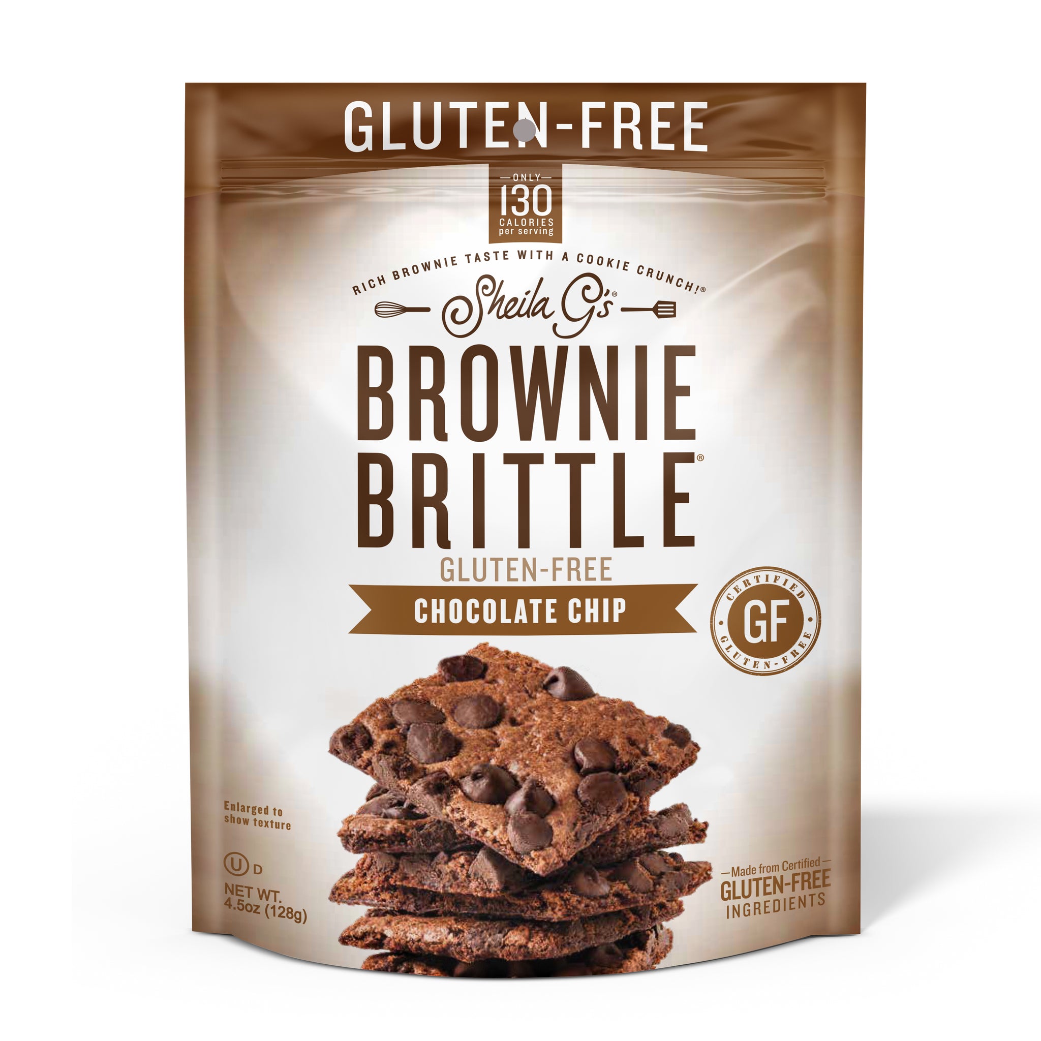 Sheila G's Brownie Brittle Gluten Free Chocolate Chip Cookie Snack Thins,  Bag