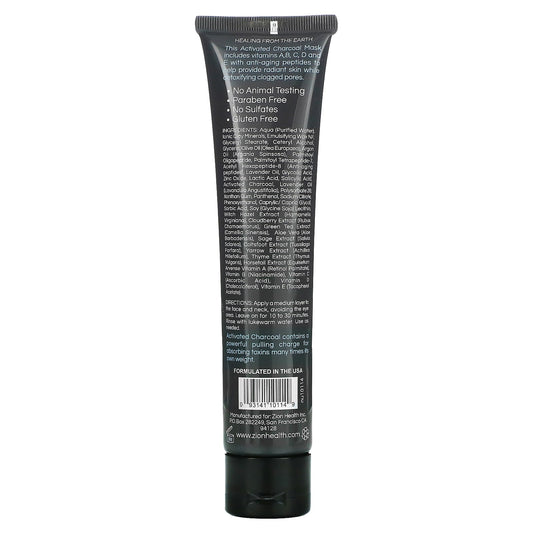 Zion Health, Charcoal Face Beauty Mask, Deep Pore Cleanser (113 g)